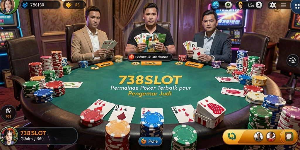 Screenshot 738SLOT menampilkan pengalaman bermain Poker yang seru.