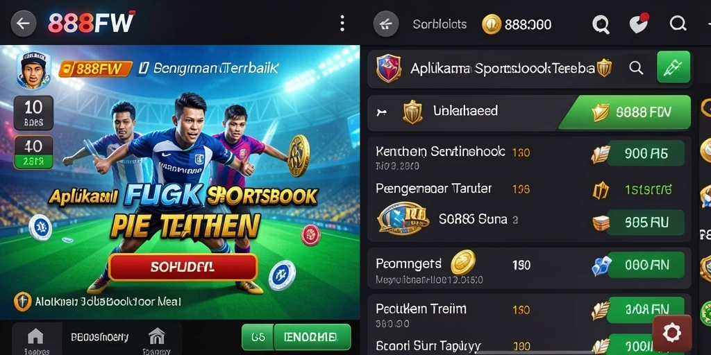 Screenshot utama 888FW menampilkan gameplay taruhan olahraga yang menarik.
