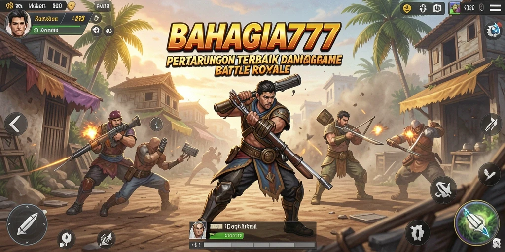 Gameplay seru BAHAGIA777 di arena Battle Royale.