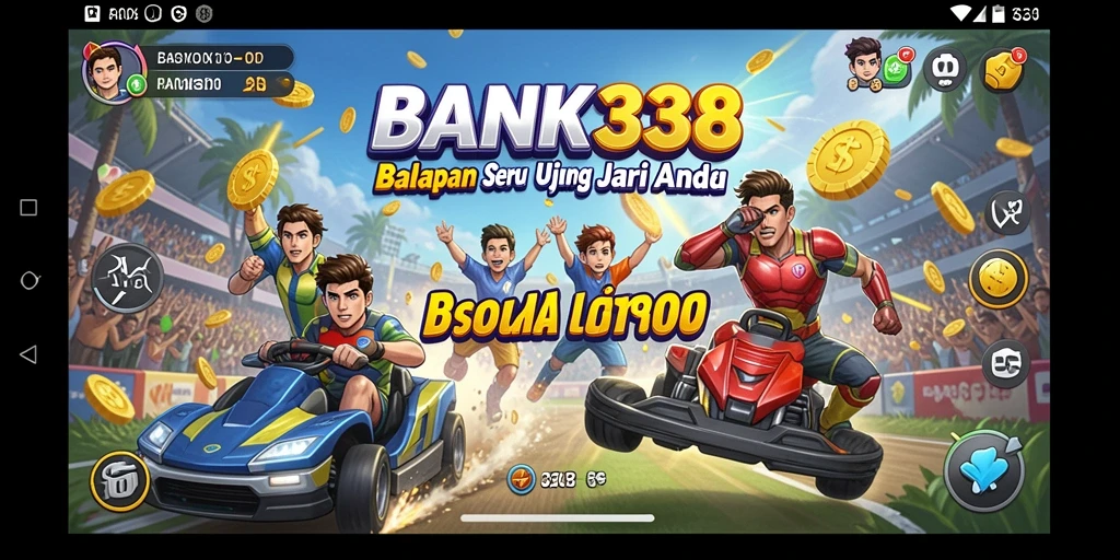 Tampilan gameplay <strong>BANK338</strong> yang seru dengan aksi balapan mendebarkan.