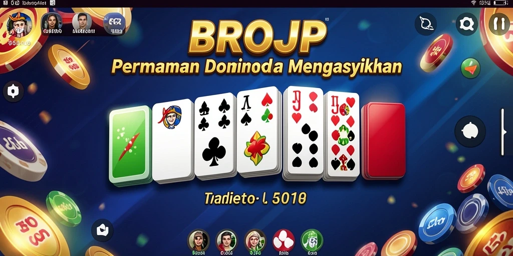 Tampilan gameplay domino yang menarik dan seru.