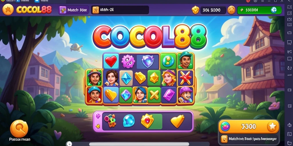 Gambar permainan COCOL88 dengan gameplay Match-3 yang seru.