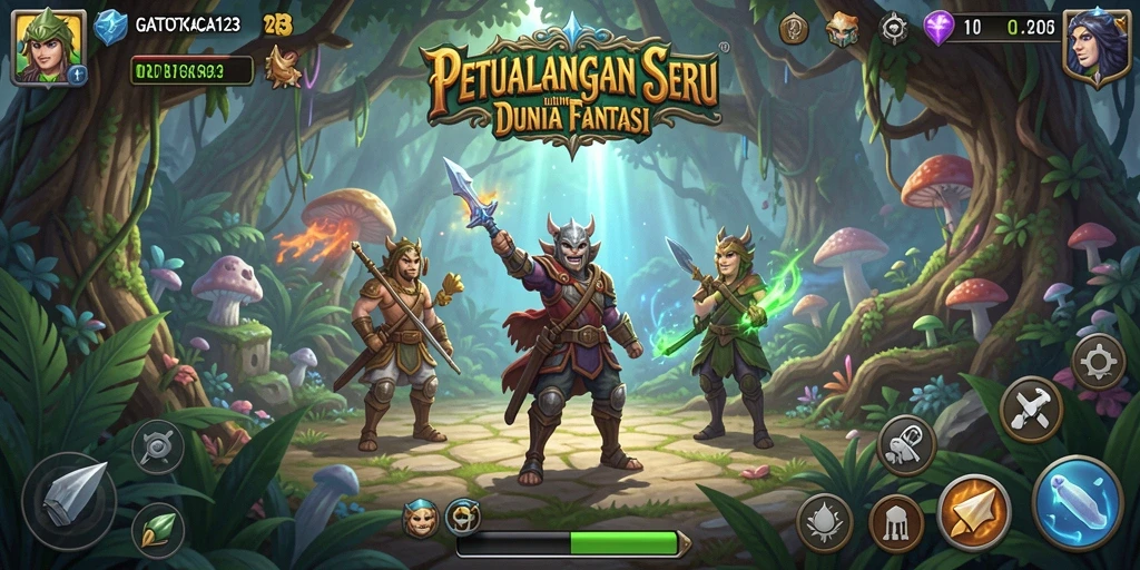 Tampilan gameplay GATOTKACA123 yang memukau dan penuh aksi.