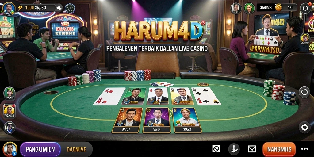 Tampilan gameplay seru dan interaktif dari HARUM4D Live Casino.