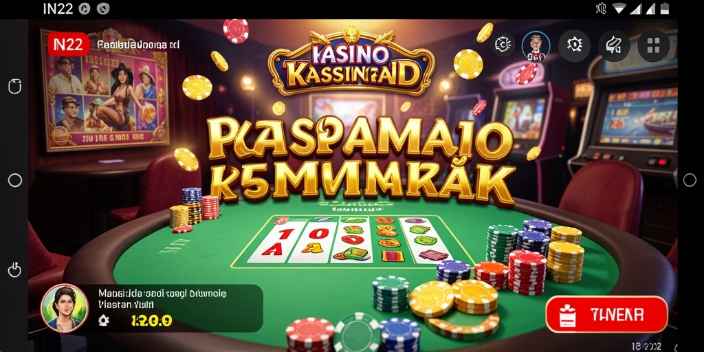 Tampilan gameplay menawan dari IN22 yang menghidupkan suasana kasino.