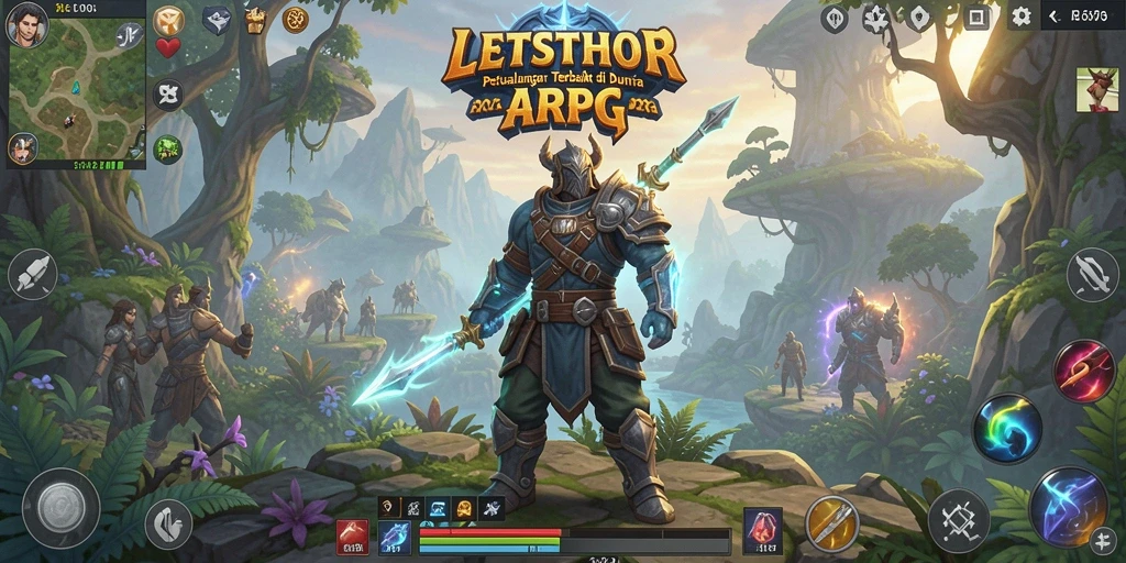 Tampilan mendebarkan dari pertempuran ARPG di LETSTHOR.