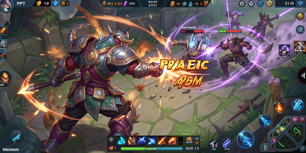 Tampak aksi seru dalam pertempuran game MOBA PP7.