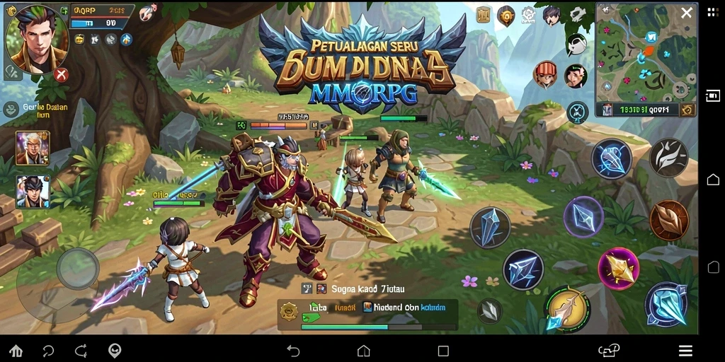 Screenshot menunjukkan aksi seru dalam pertarungan MMORPG.