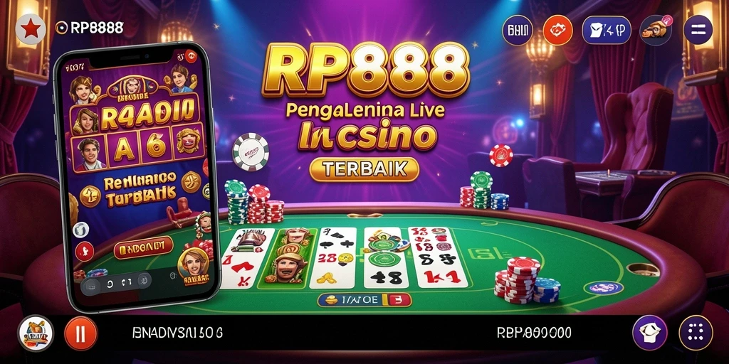 Screenshot gameplay yang menampilkan dealer dan pemain di RP888.