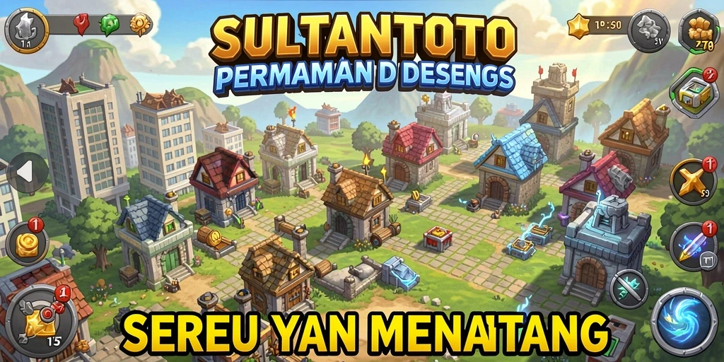 Tampilan gameplay SULTANTOTO yang menarik dalam genre Tower Defense.