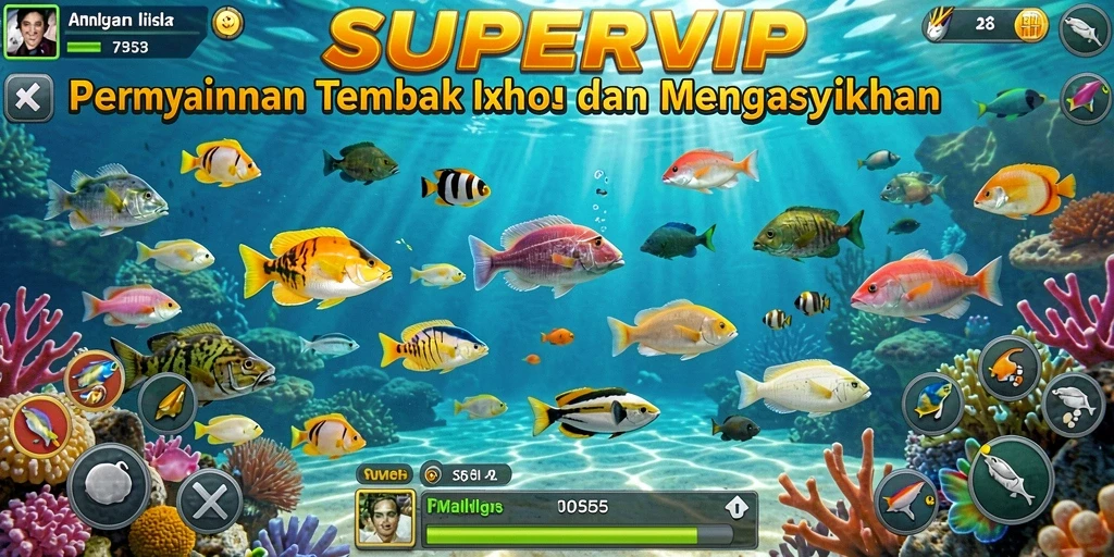 Gameplay mengasyikkan game Tembak Ikan SUPERVIP.